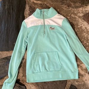 Pink sweater size small teal